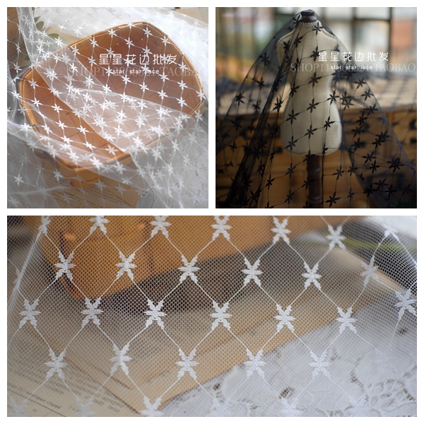 Crystal Mesh Fabric - Tela de encaje de malla de