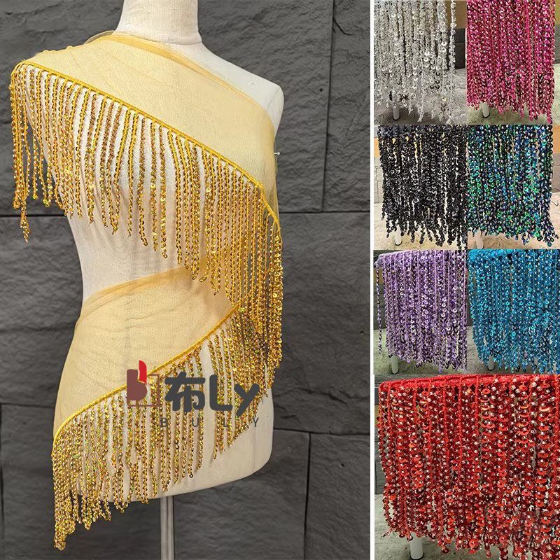 Tassel Fringe Trim - Flecos de Lentejuelas con Cuentas de