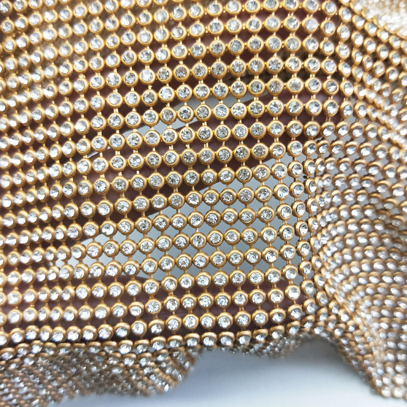 Tela de malla metálica con dia - Crystal Mesh Fabric reseña y precio