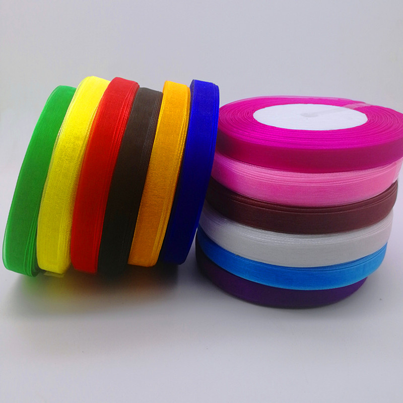 Carrete de satén con borde tra - Organza Ribbon Spool reseña y precio