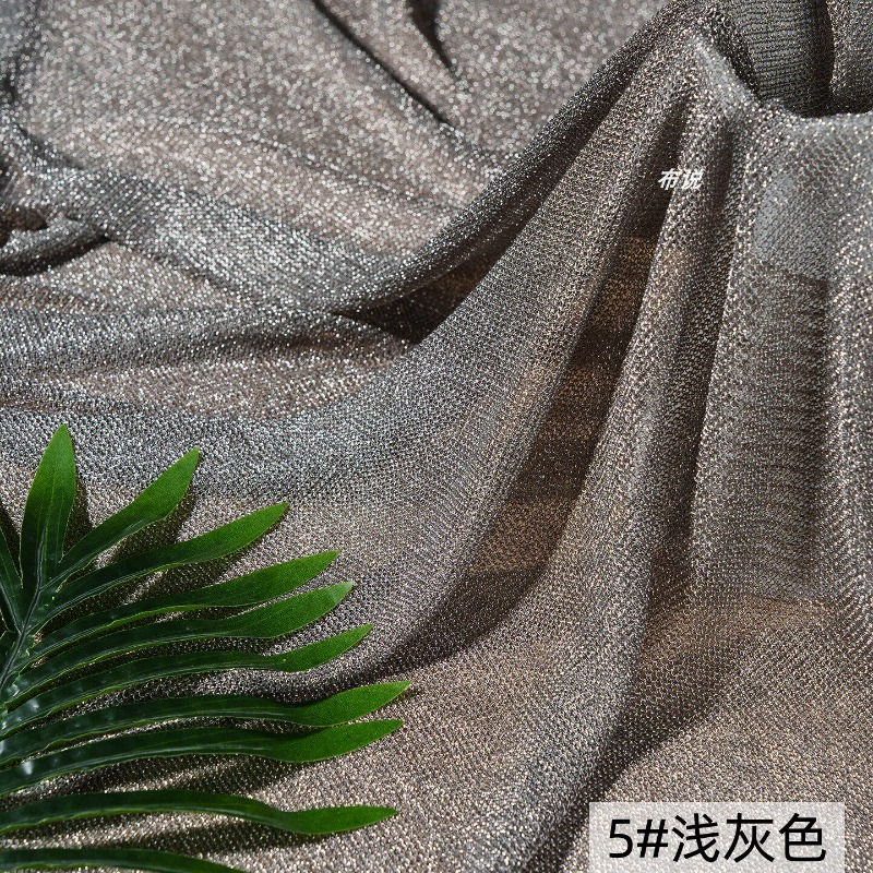 Tela Metálica Gris Claro con H - Crystal Mesh Fabric reseña y precio