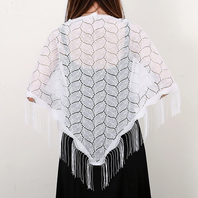 Bufanda Triangular con borlas  - Tassel Fringe Trim reseña y precio