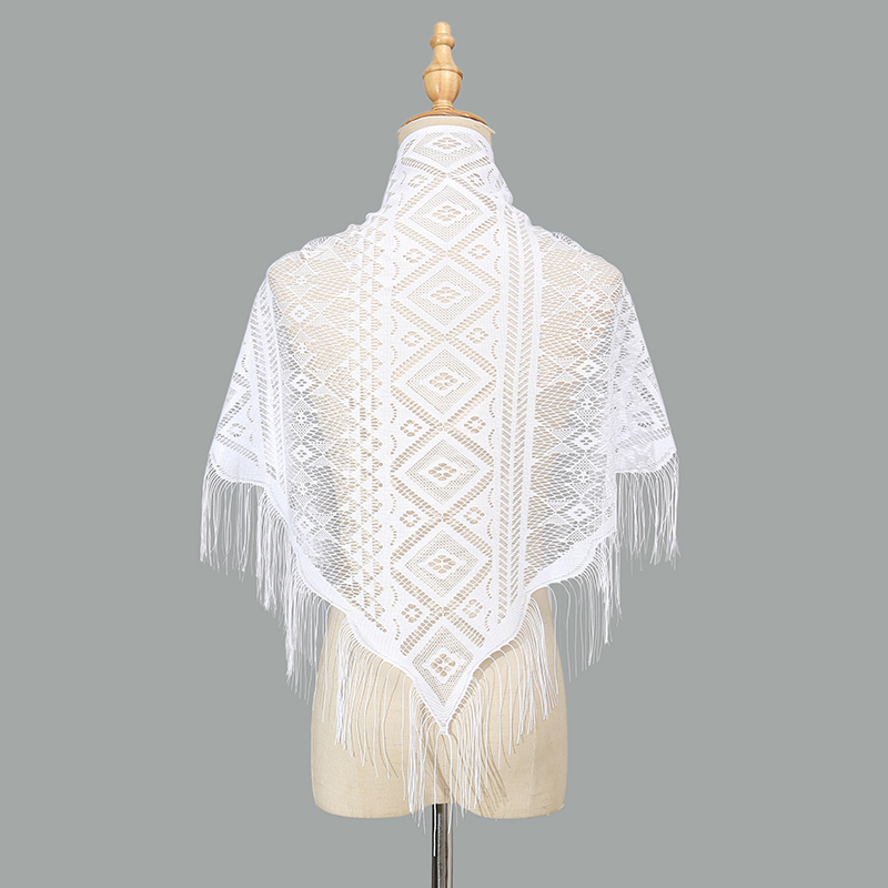 Bufanda Triangular con borlas  - Tassel Fringe Trim reseña y precio