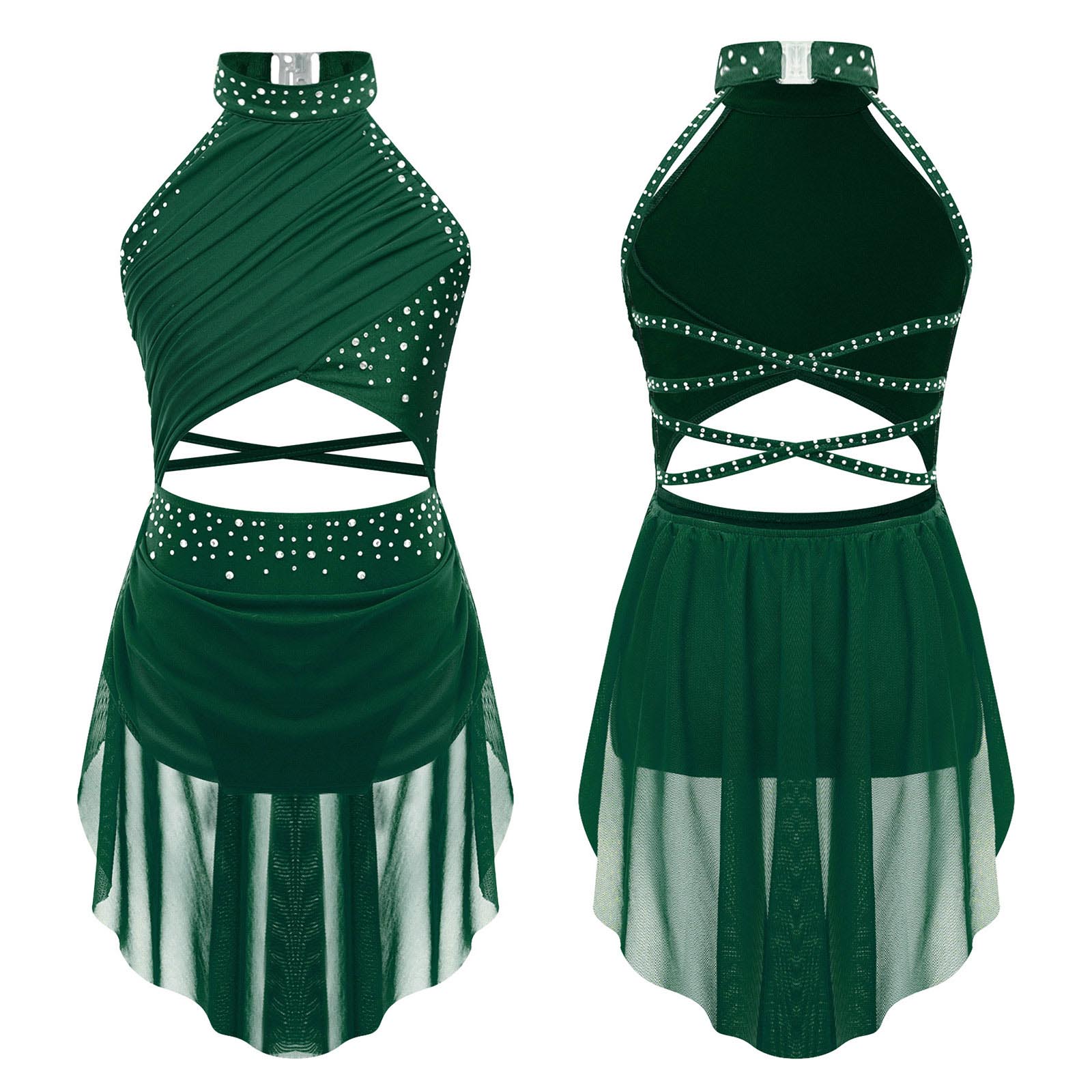 Vestido de Danza Lírica para N - Rhinestone Banding Trim reseña y precio