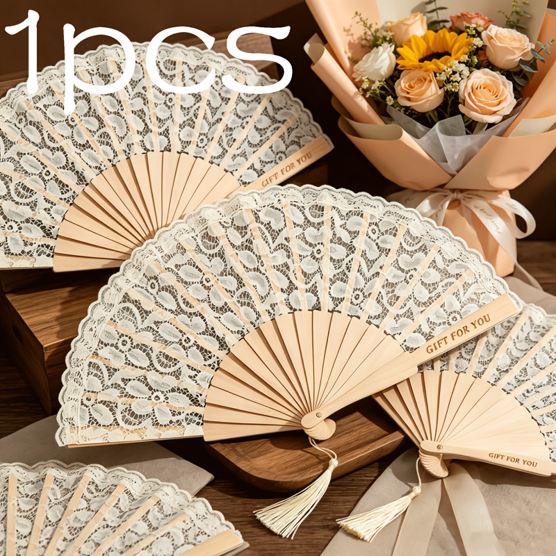 Abanico Plegable de Encaje Gra - Tassel Fringe Trim reseña y precio