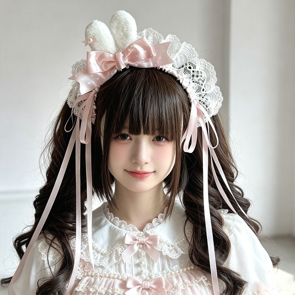 Nueva Diadema con Orejas de Co - Lace Ribbon Trim reseña y precio