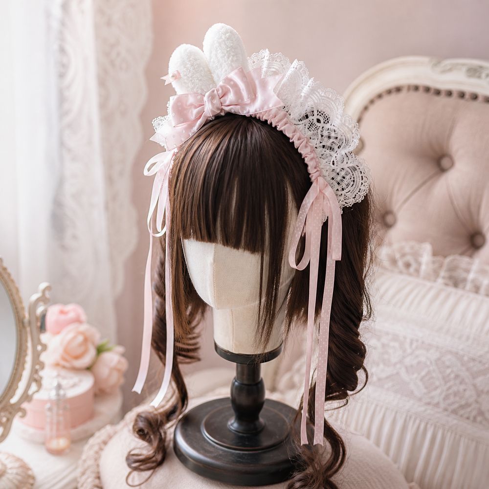 Nueva Diadema con Orejas de Co - Lace Ribbon Trim reseña y precio